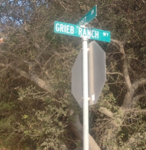 The New Sign at Grieb Ranch Way.